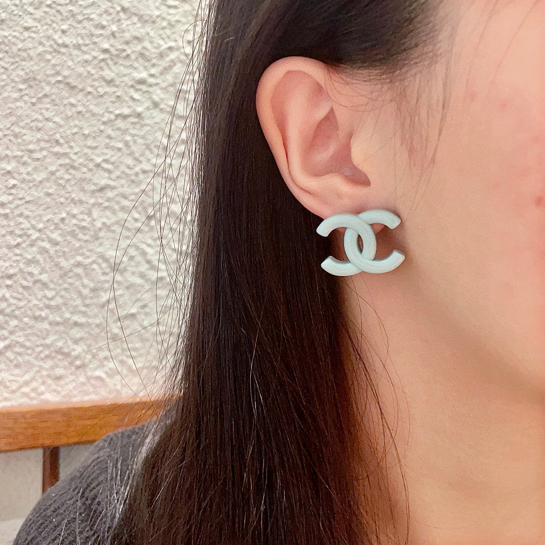 Chanel Interlocking C Stud Earrings - album image 3