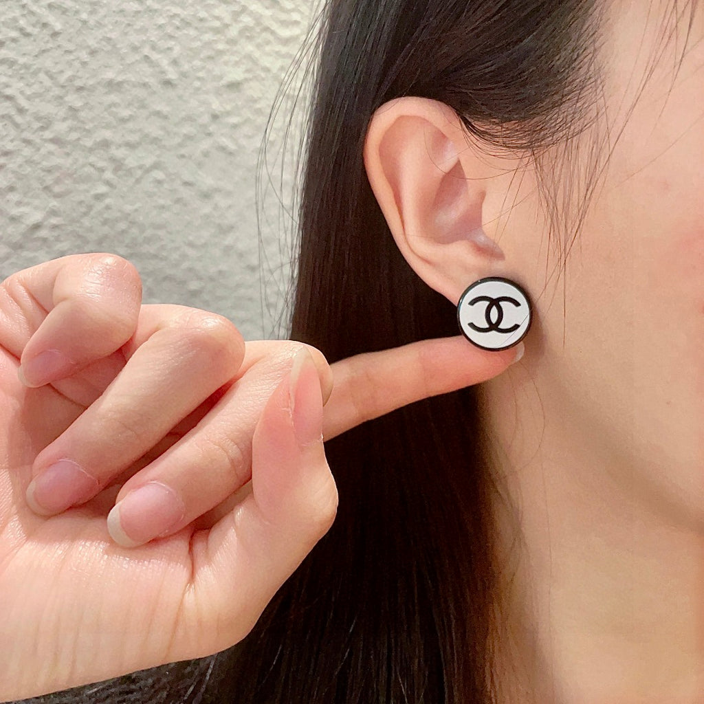 Chanel Interlocking C Stud Earrings - album image 2