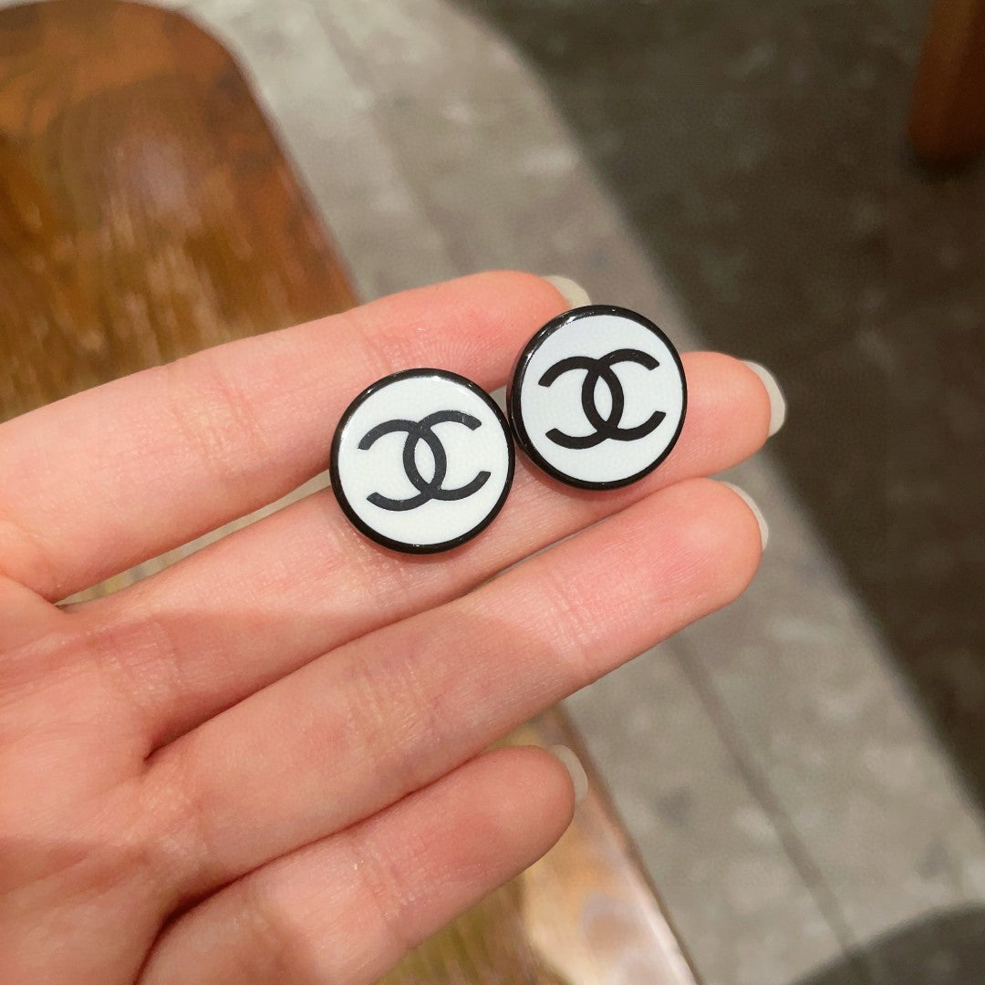 Chanel Interlocking C Stud Earrings - album image 4