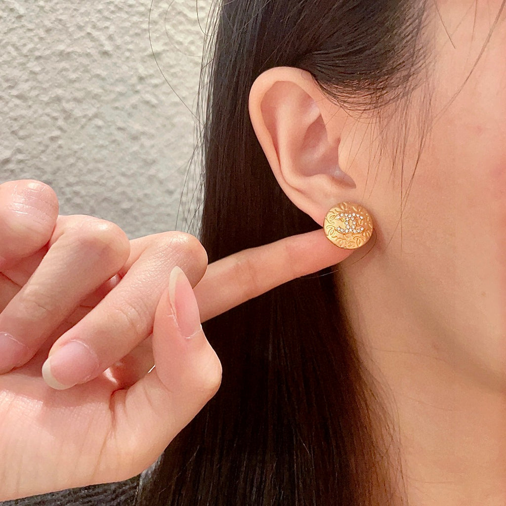 Chanel Interlocking C Stud Earrings - album image 2