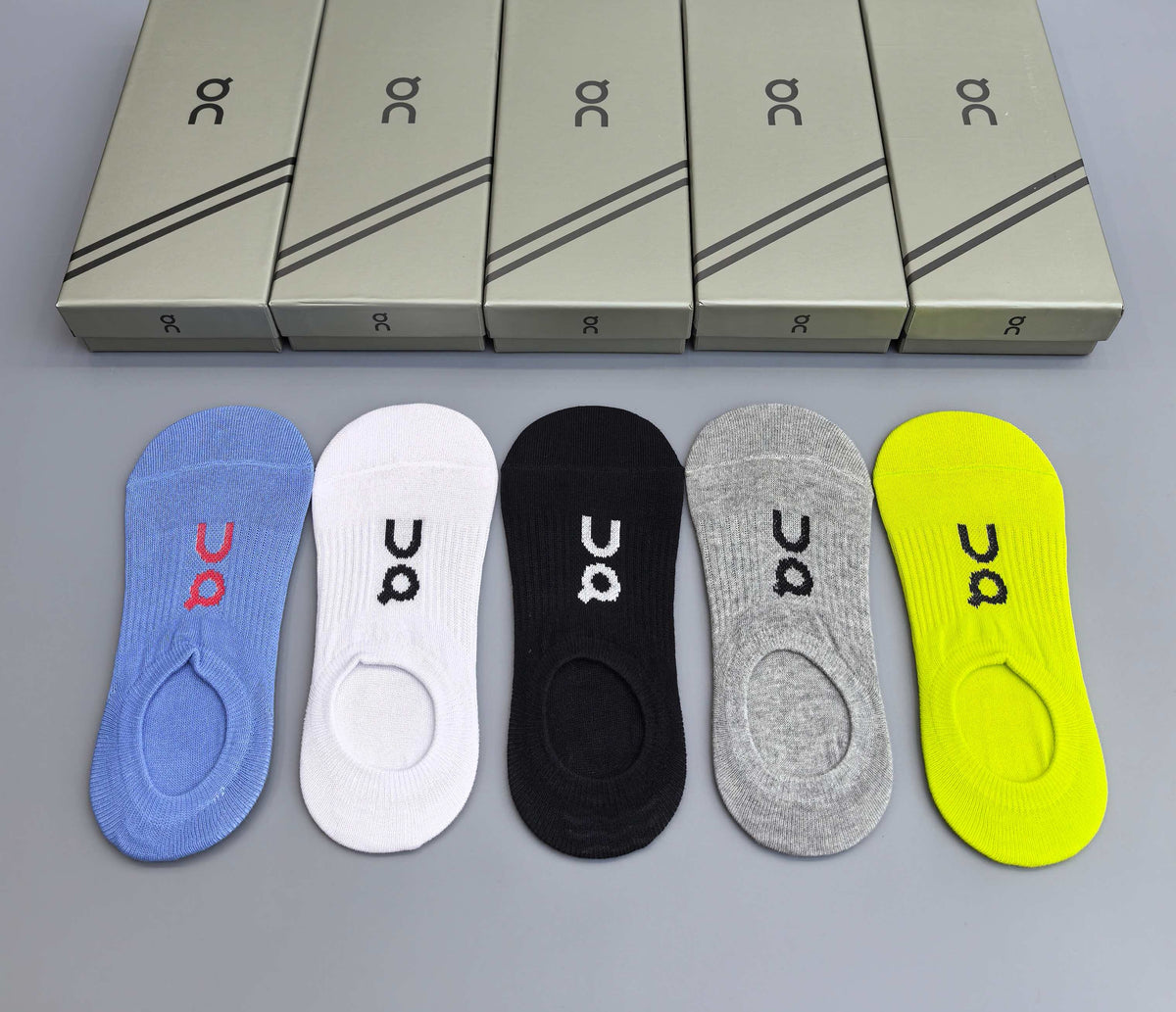 On bright mixed color socks - product view 4