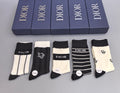 Dior monochrome pattern mix crew socks - view 1