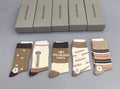 Balenciaga earth tone patterns crew socks - view 1