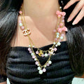 Chanel Interlocking C Bow Butterfly Pearl Necklace - album image 1