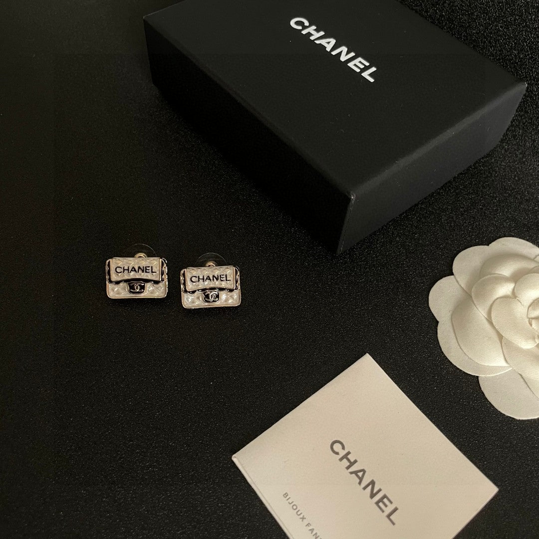Chanel Interlocking C Letter Stud Earrings - album image 5