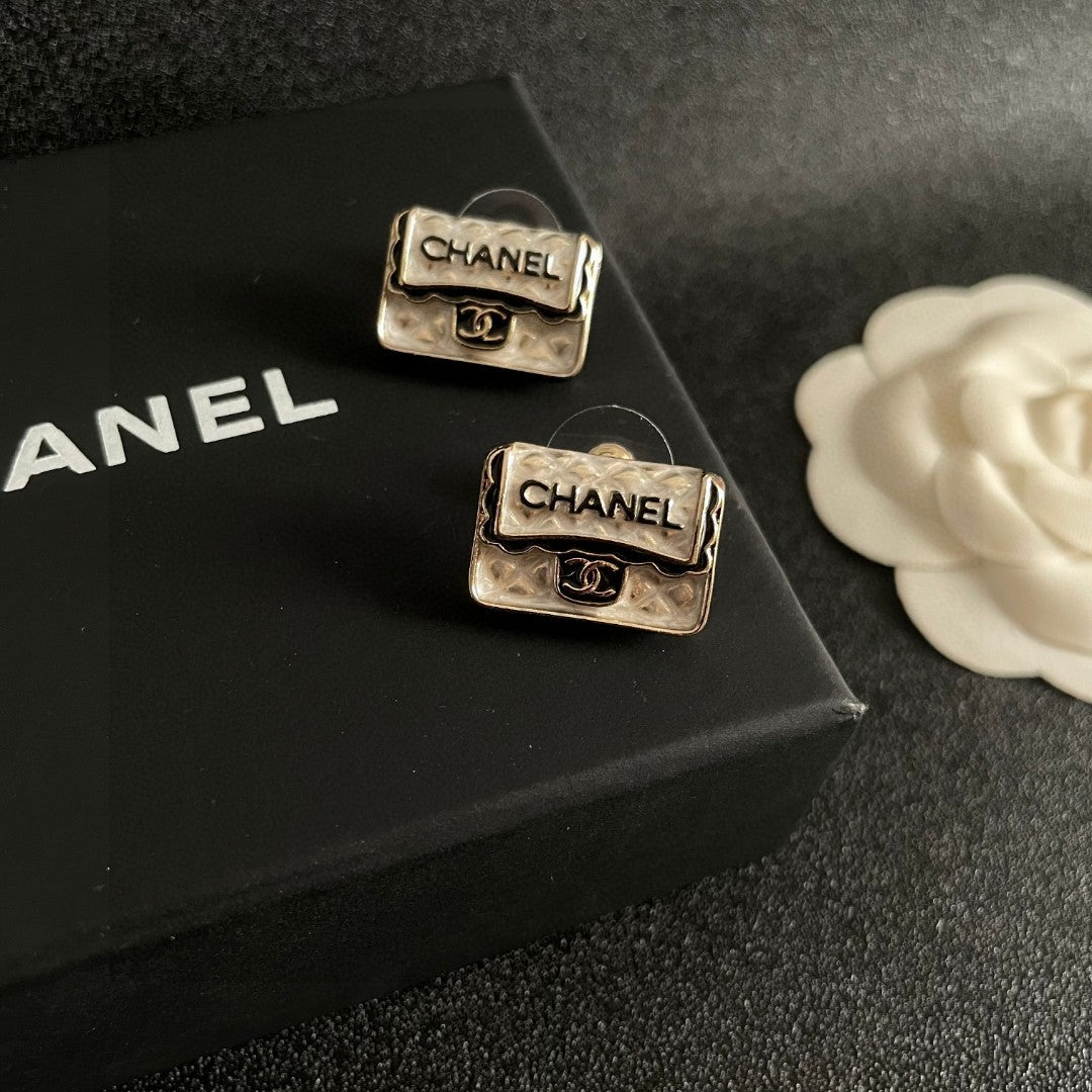 Chanel Interlocking C Letter Stud Earrings - album image 9