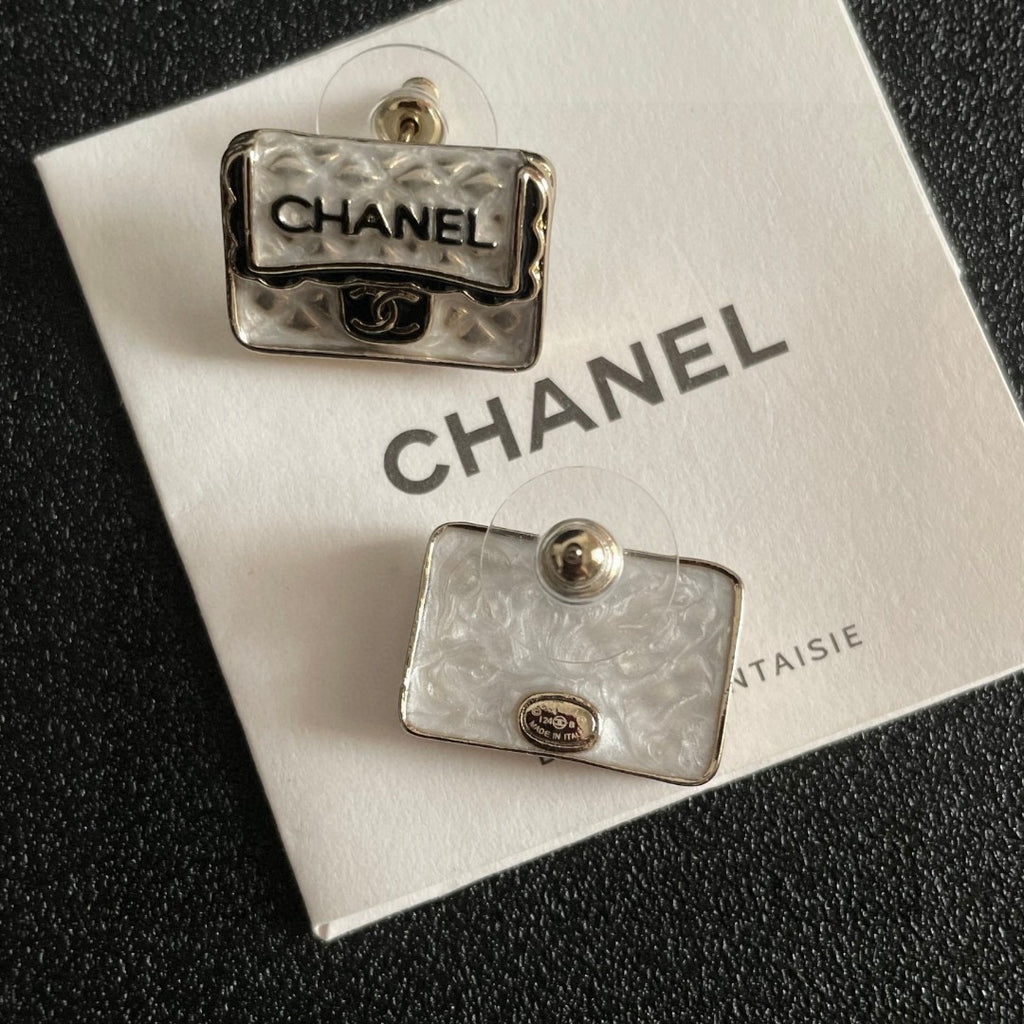 Chanel Interlocking C Letter Stud Earrings - album image 7