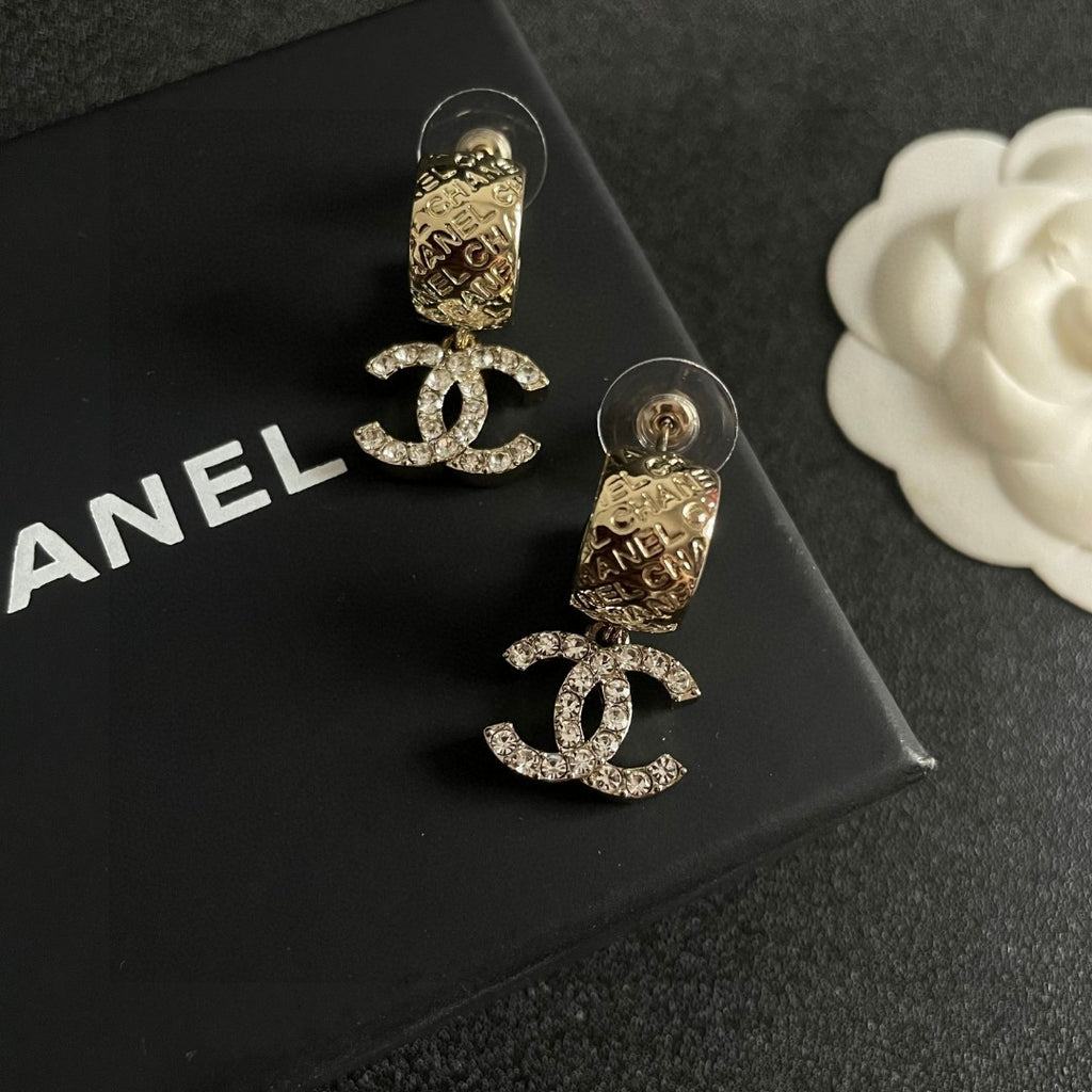 Chanel Interlocking C Crystal Accent Earrings - album image 9