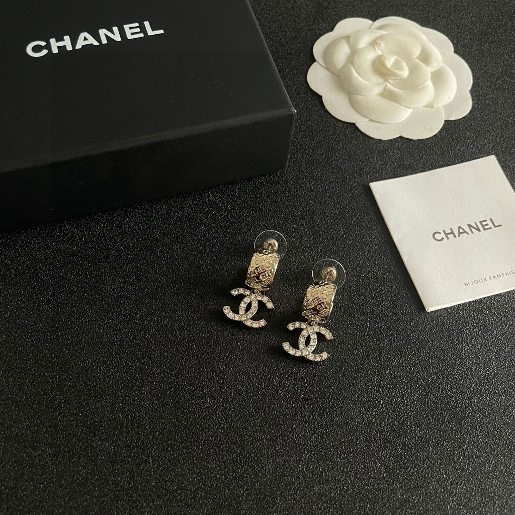 Chanel Interlocking C Crystal Accent Earrings - album image 6