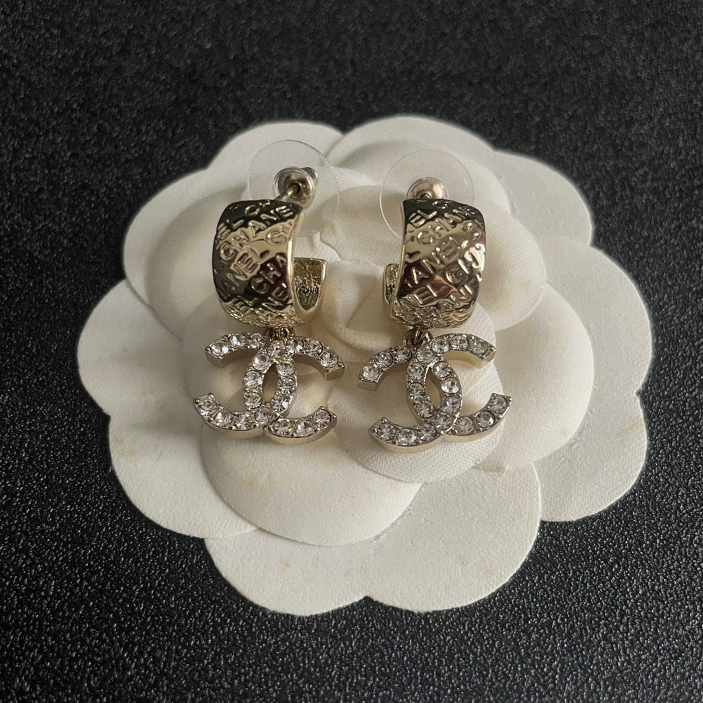 Chanel Interlocking C Crystal Accent Earrings - album image 8