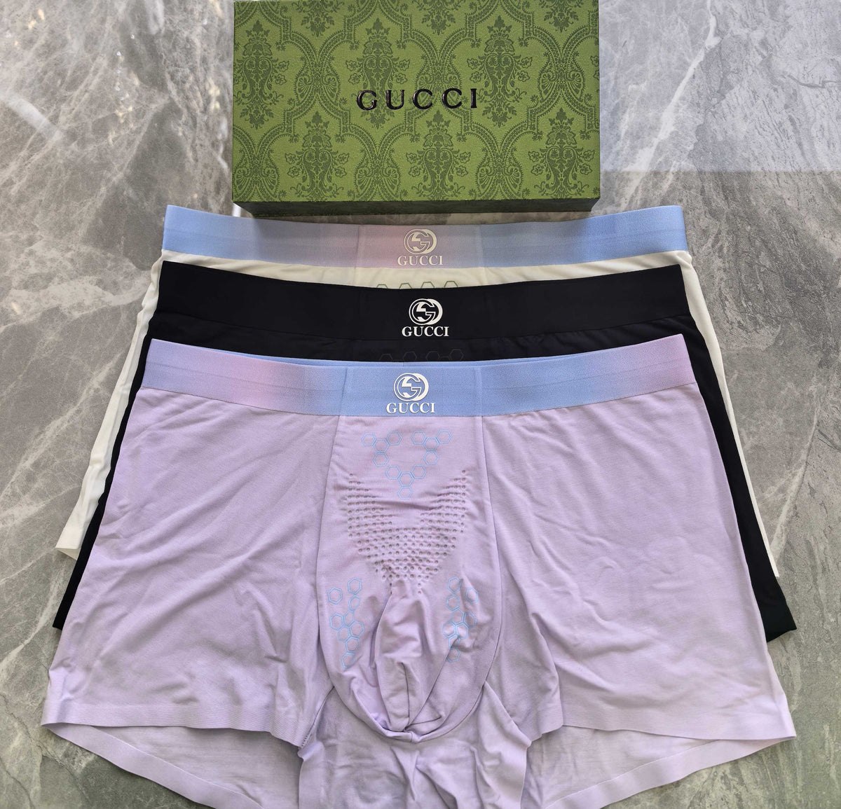 Gucci Boxed Underwear with colored lettering - 3-Piece Box - image 5