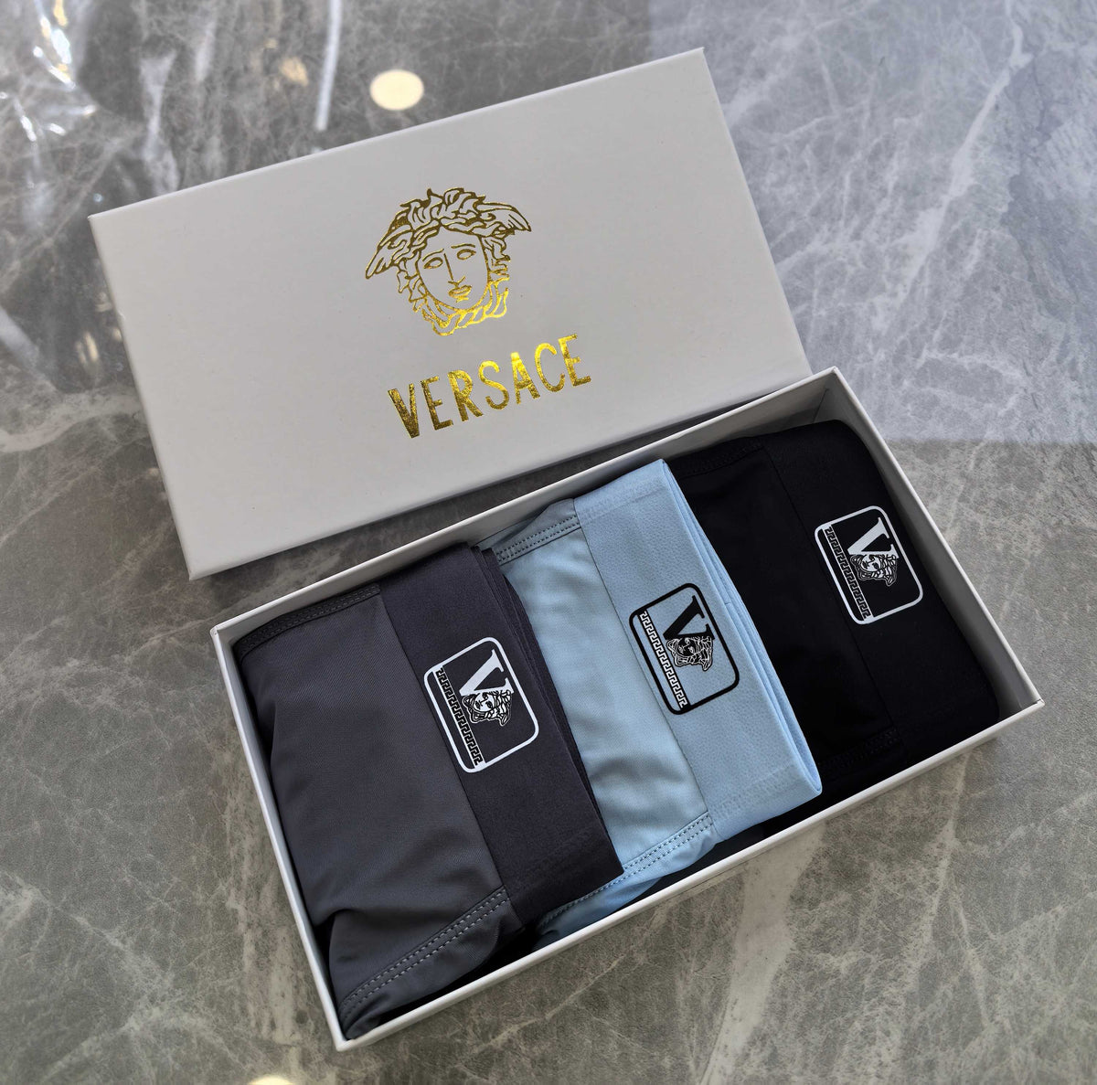 Versace square waist accent boxer briefs - view 8