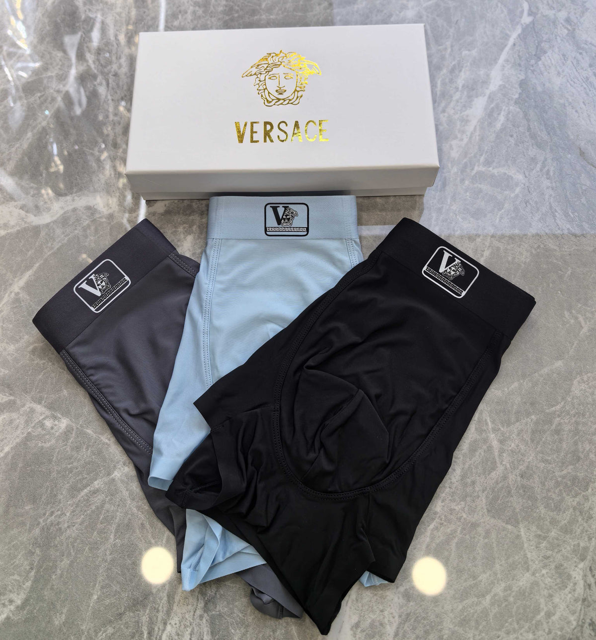 Versace square waist accent boxer briefs - view 6
