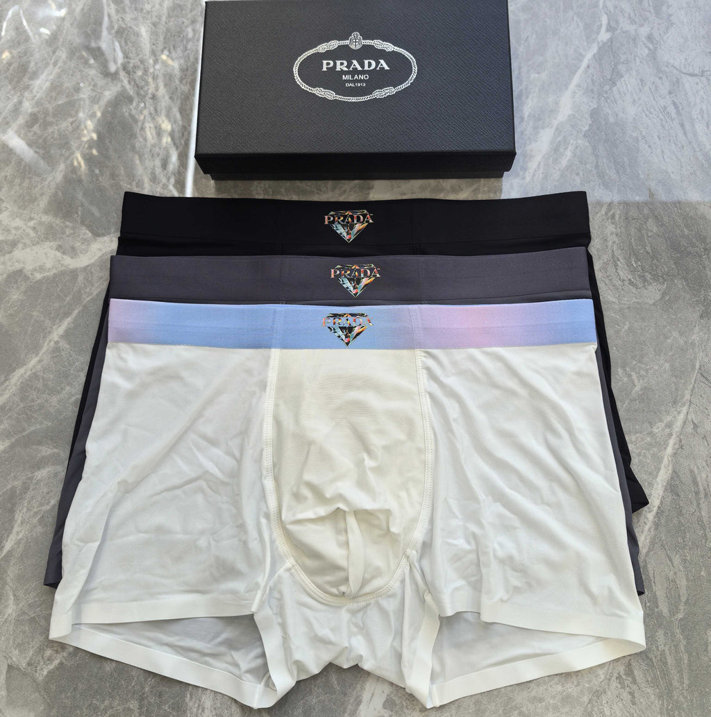 Prada dark gray small waist emblem boxer briefs - view 5