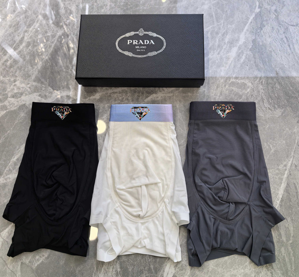 Prada dark gray small waist emblem boxer briefs - view 7