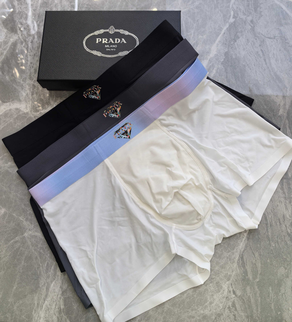 Prada dark gray small waist emblem boxer briefs - view 6
