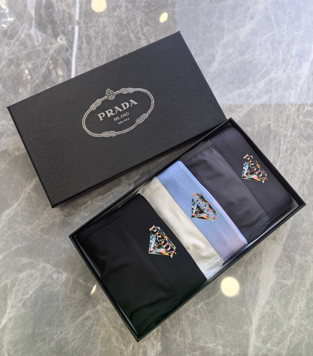 Prada dark gray small waist emblem boxer briefs - view 9