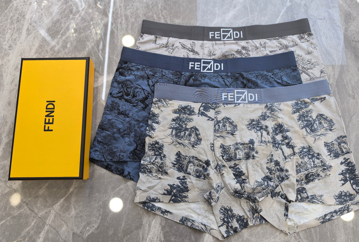 Fendi blue textured pattern boxer briefs - view 4