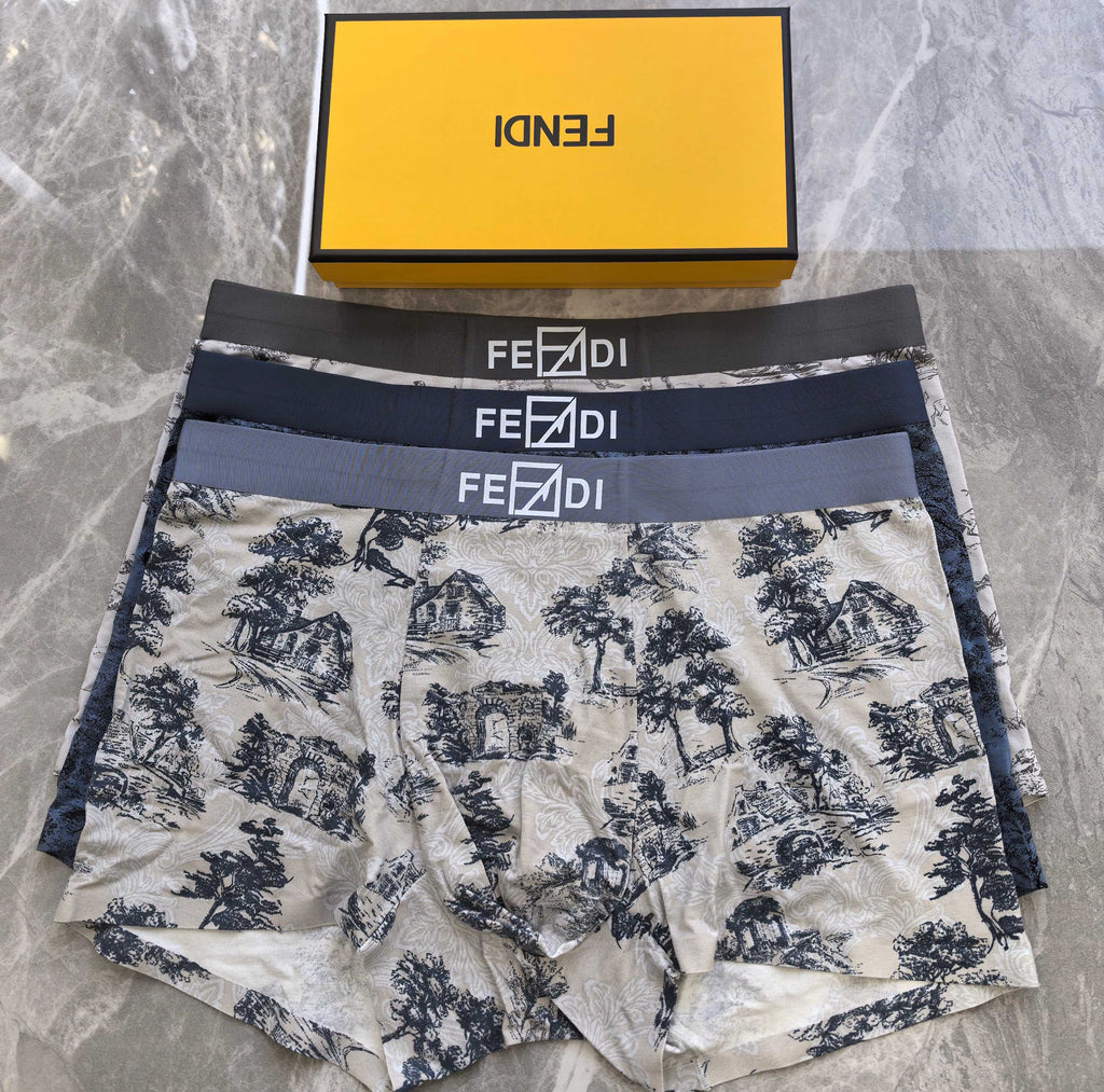 Fendi blue textured pattern boxer briefs - view 5