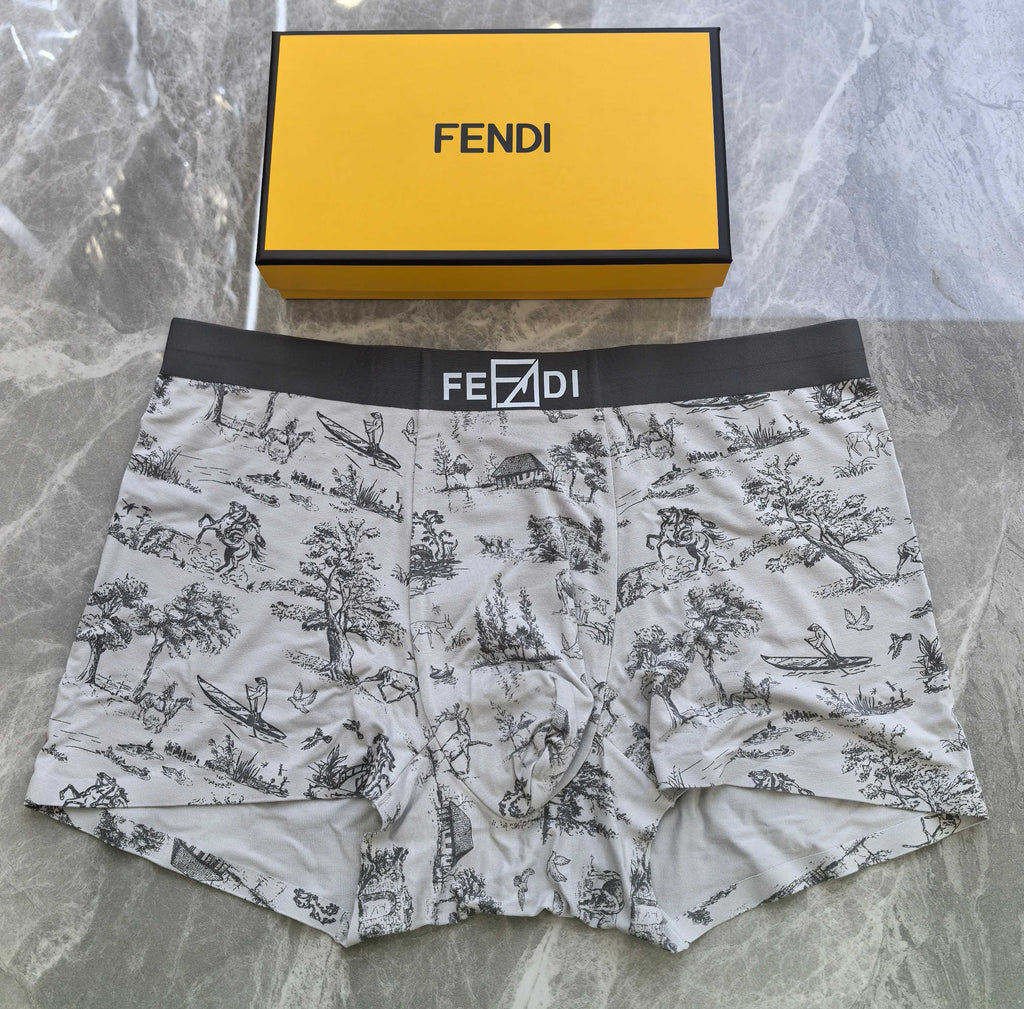 Fendi blue textured pattern boxer briefs - view 2