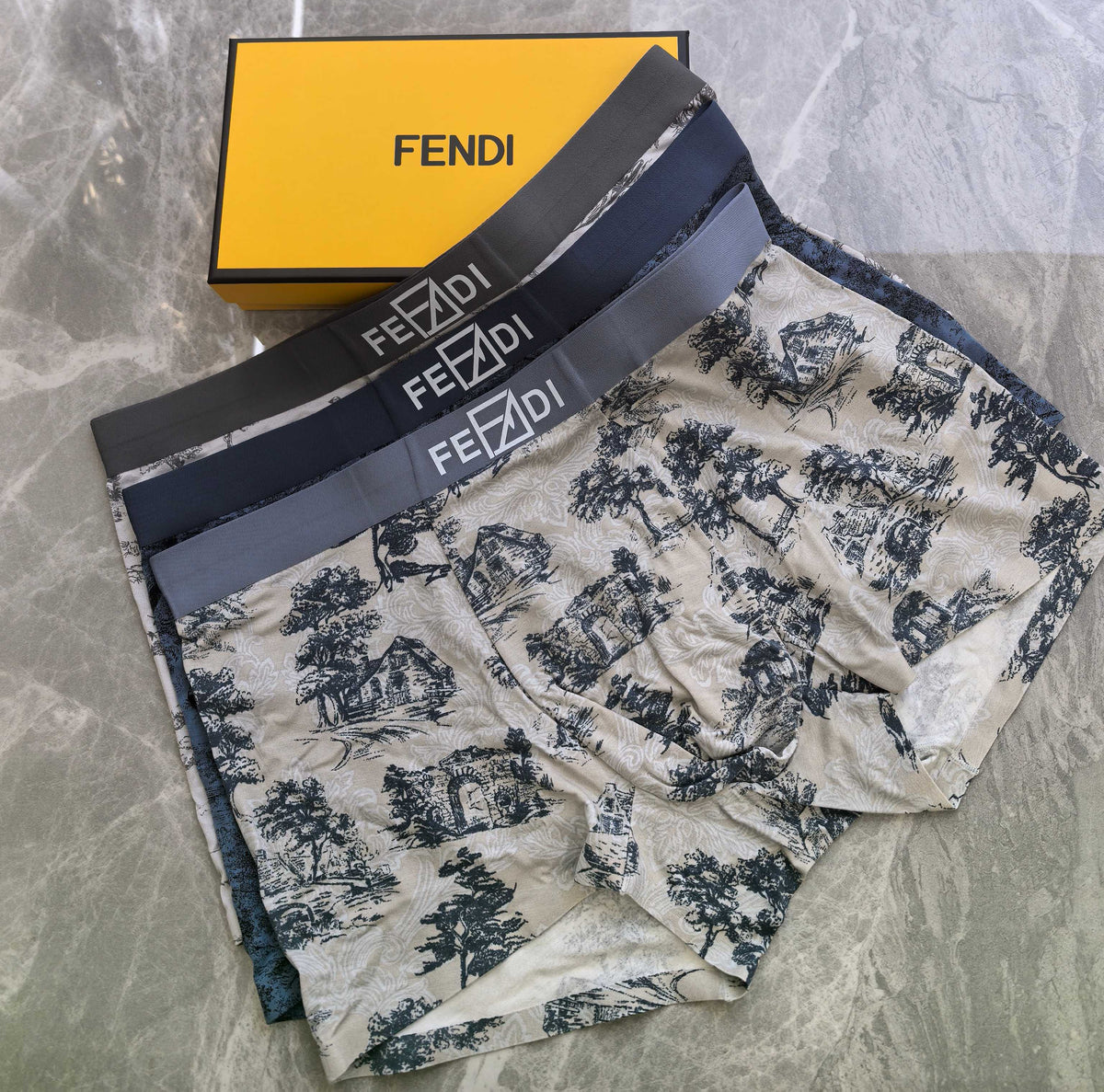 Fendi blue textured pattern boxer briefs - view 6