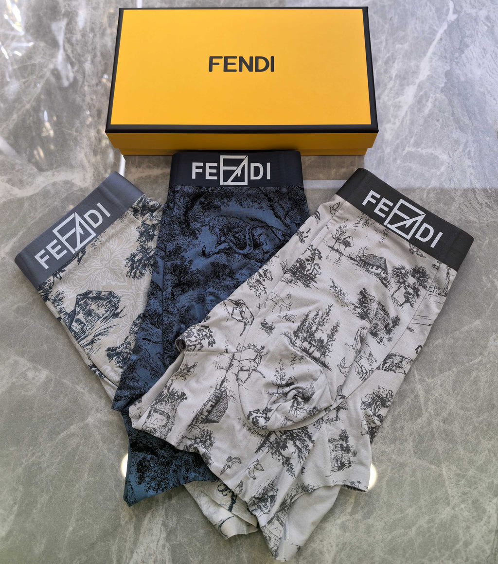 Fendi blue textured pattern boxer briefs - view 7