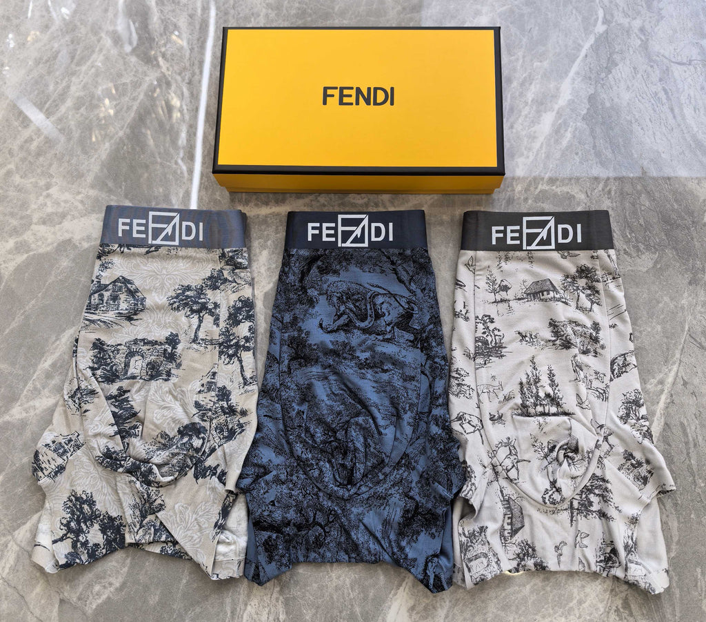 Fendi blue textured pattern boxer briefs - view 9