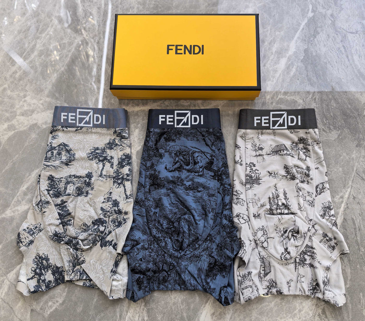 Fendi blue textured pattern boxer briefs - view 9