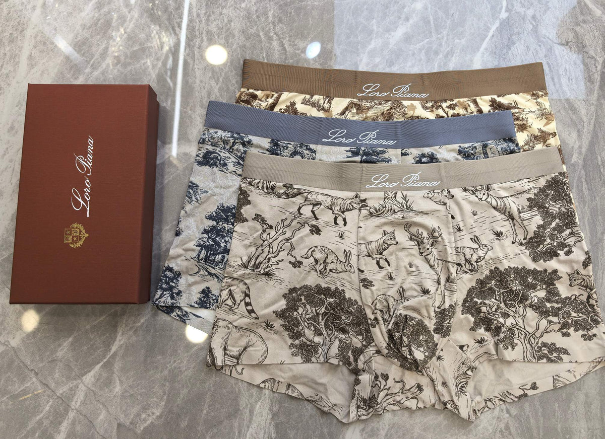 Loro Piana Scenic Print Boxer Briefs - Three-Piece Box Set