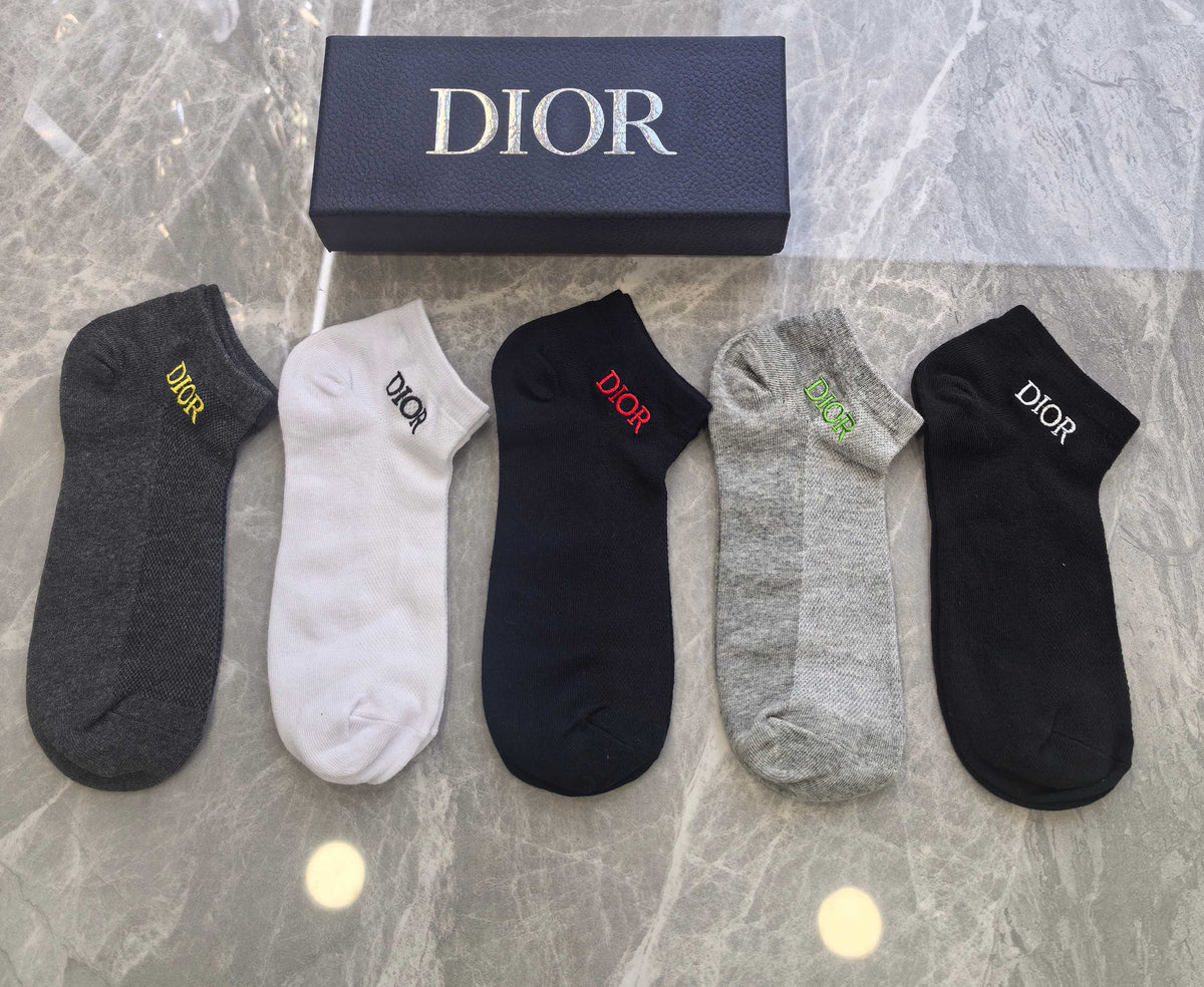 Dior contrast front wordmark ankle socks - view 2