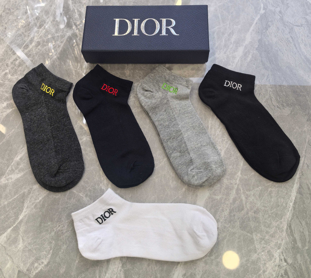 Dior contrast front wordmark ankle socks - view 5