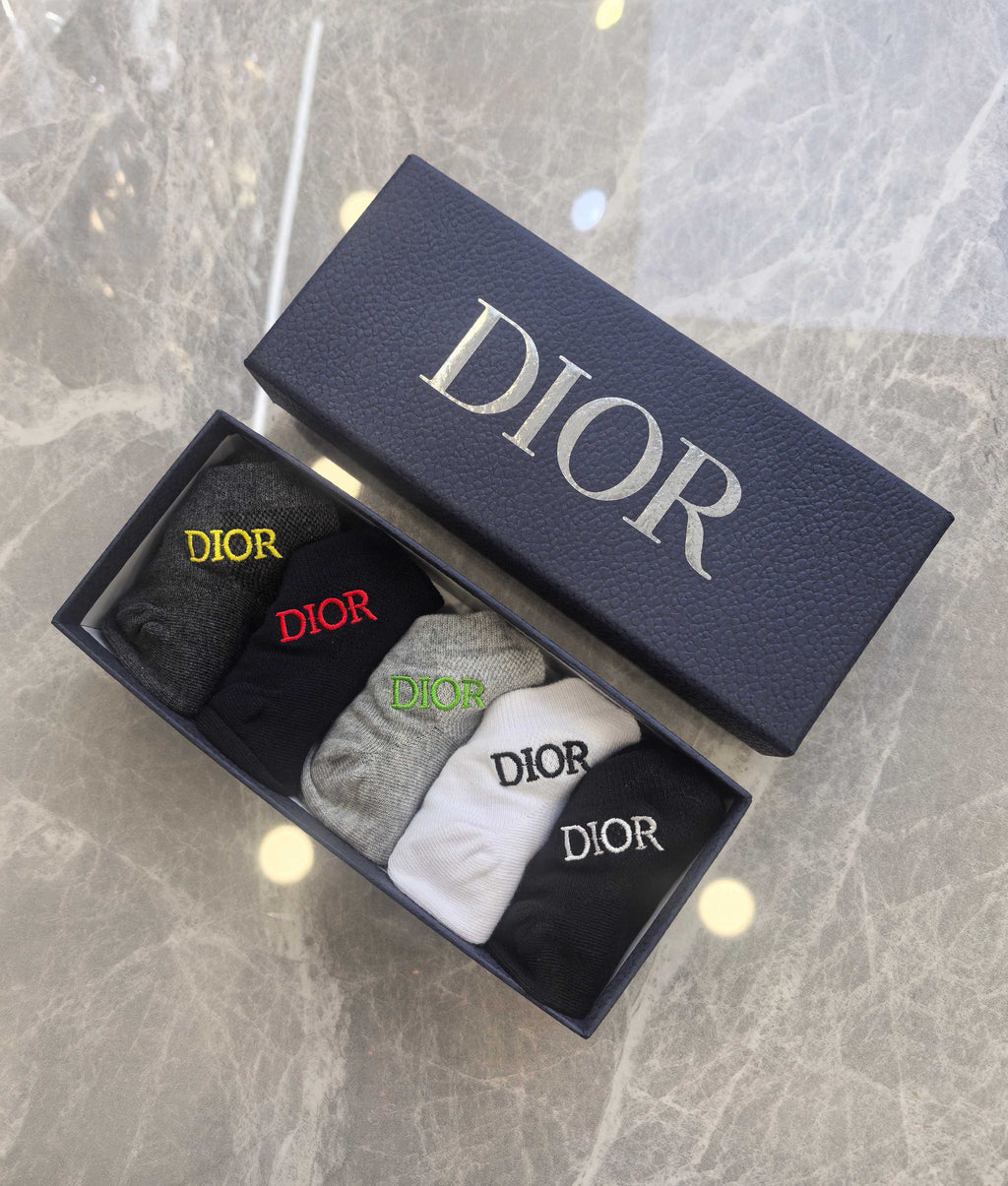 Dior contrast front wordmark ankle socks - view 1