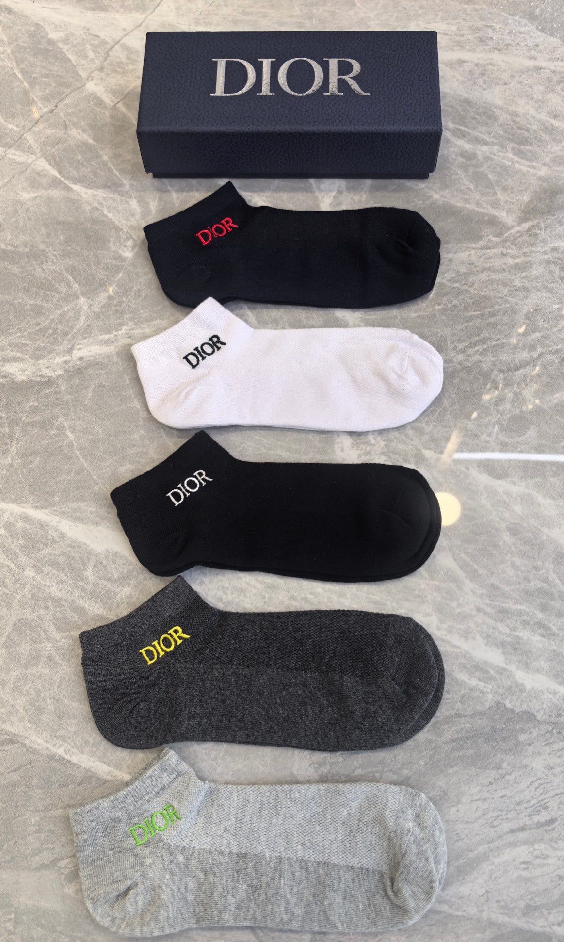 Dior contrast front wordmark ankle socks - view 8