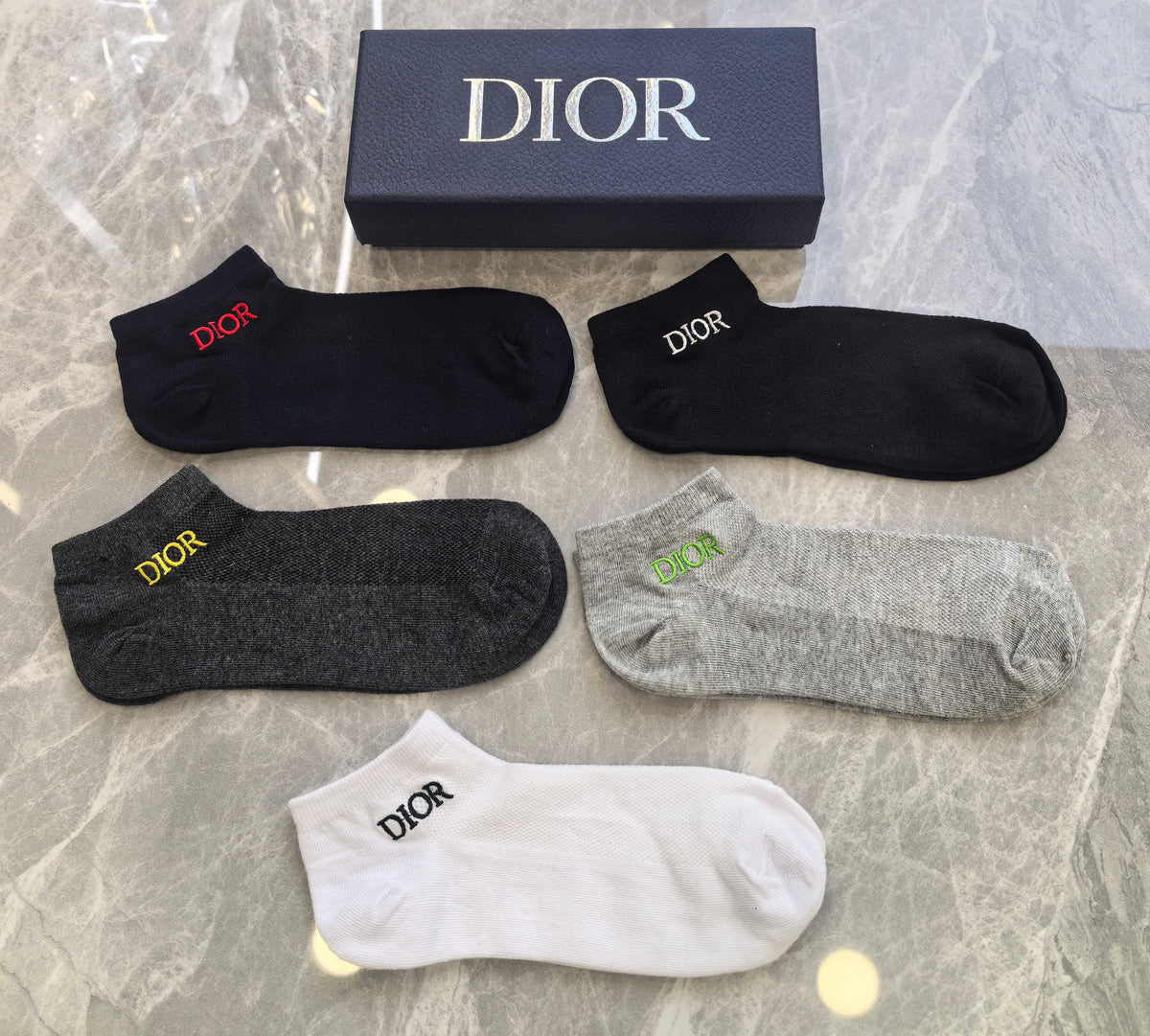 Dior contrast front wordmark ankle socks - view 6