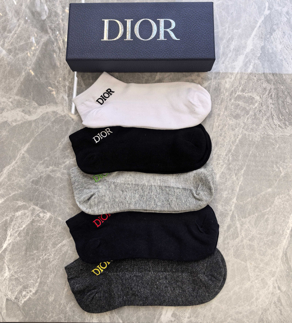 Dior contrast front wordmark ankle socks - view 9