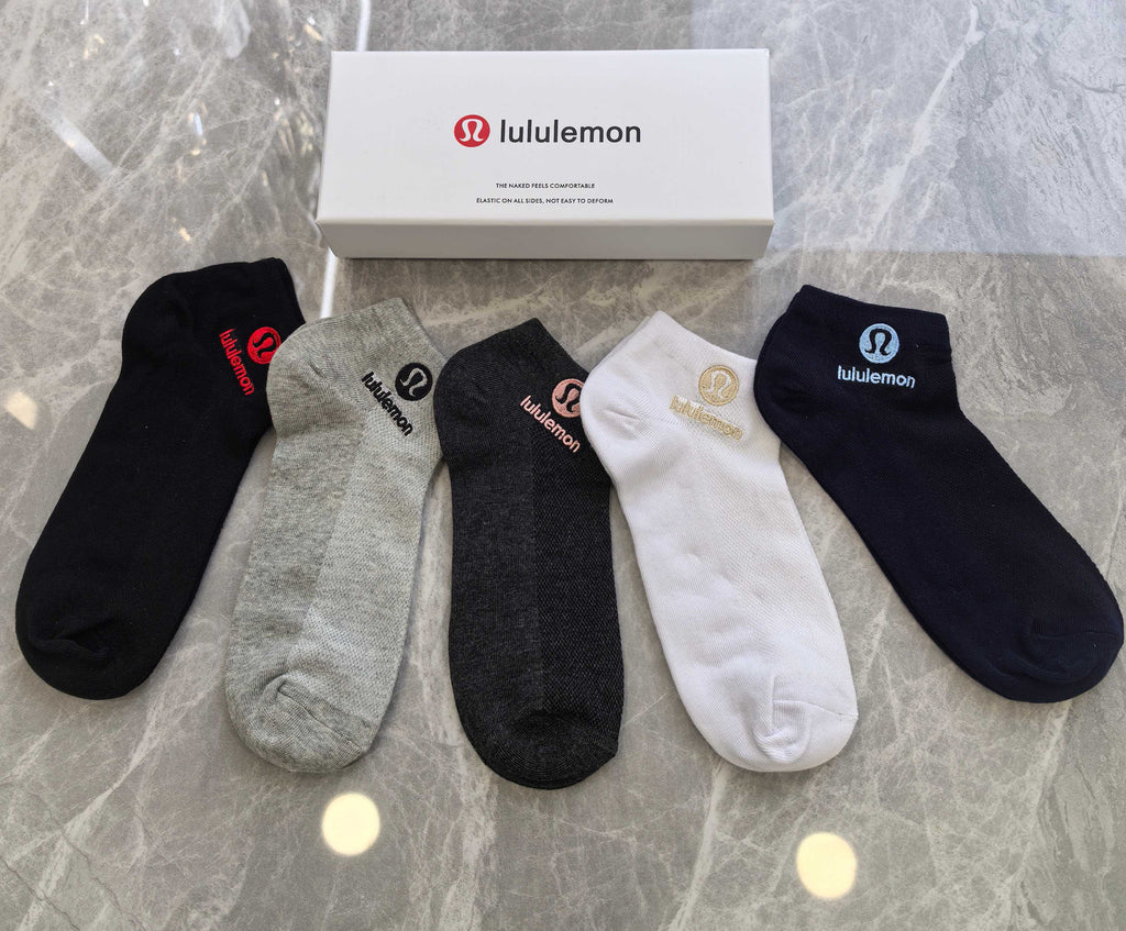Lululemon colored emblem neutrals ankle socks - view 3