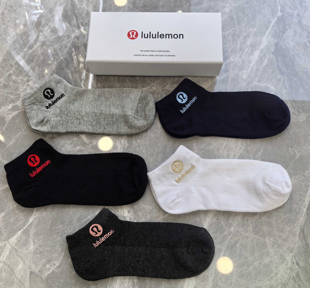 Lululemon colored emblem neutrals ankle socks - view 5