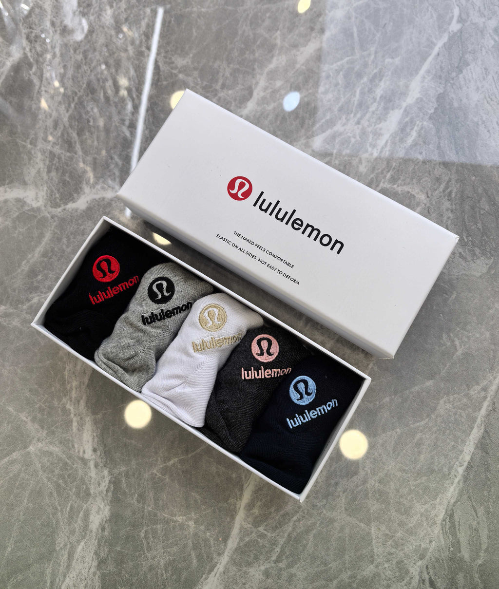 Lululemon colored emblem neutrals ankle socks - view 1