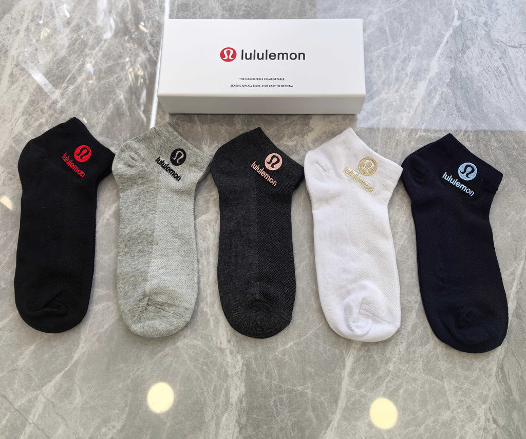 Lululemon colored emblem neutrals ankle socks - view 2