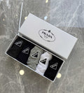 Prada small outline triangle ankle socks - view 1