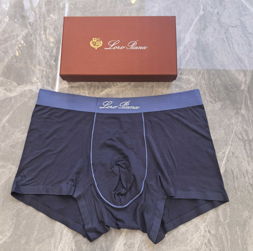 Loro Piana Red Accent Script Waistband Men's Underwear - Three-Piece Box