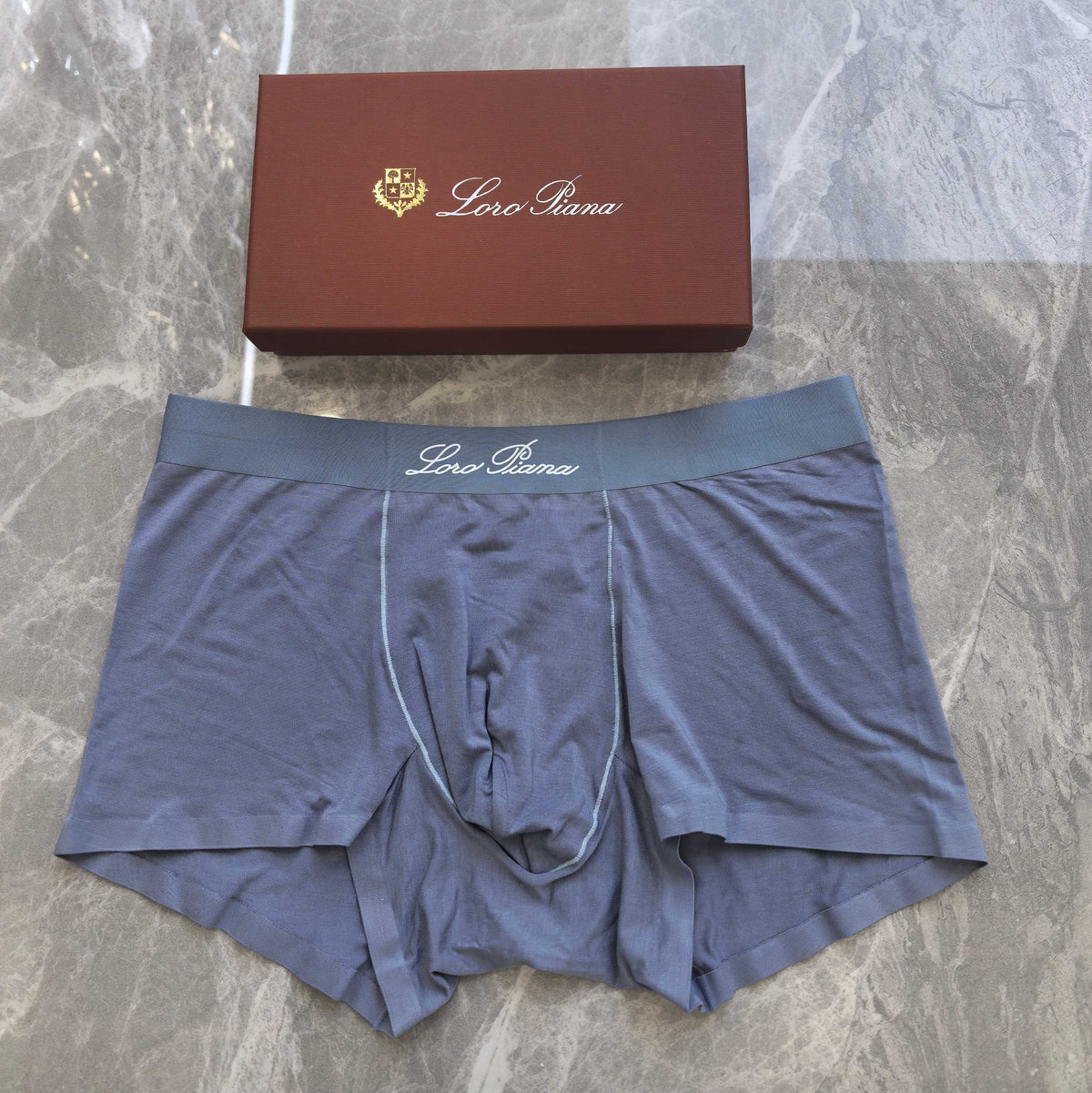 Loro Piana Red Accent Script Waistband Men's Underwear - Three-Piece Box