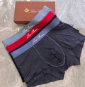 Loro Piana Red Accent Script Waistband Men's Underwear - Three-Piece Box
