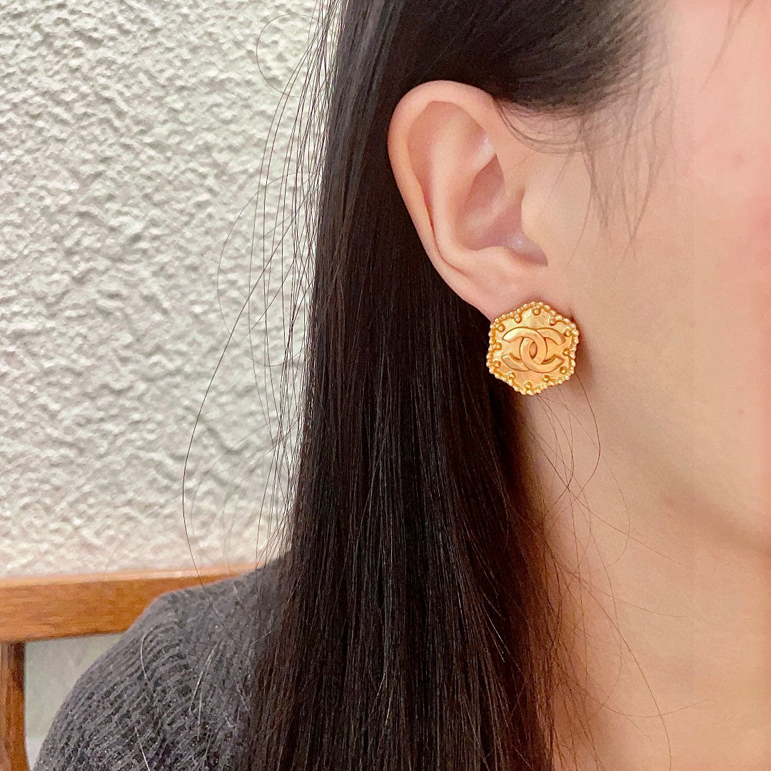Chanel Interlocking C Stud Earrings - album image 3