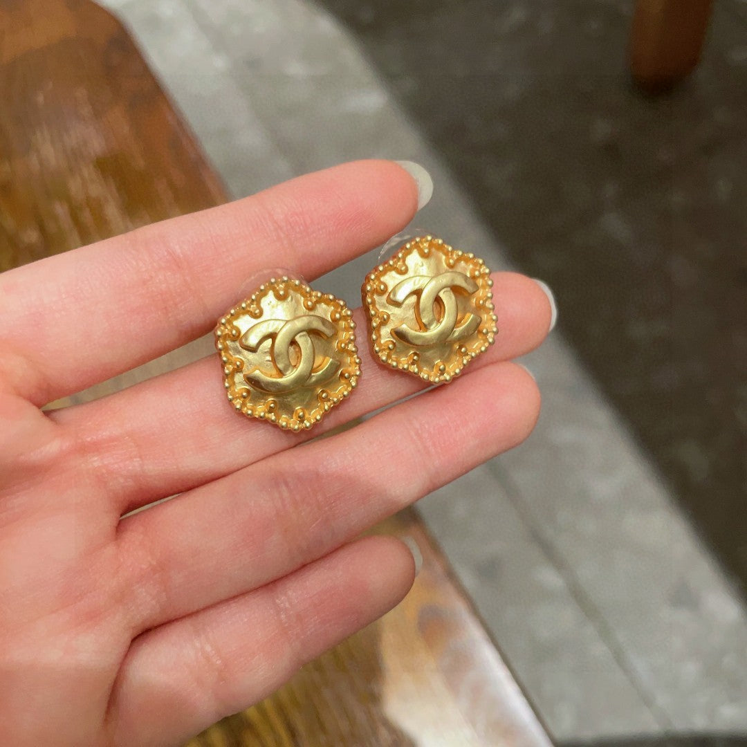 Chanel Interlocking C Stud Earrings - album image 4