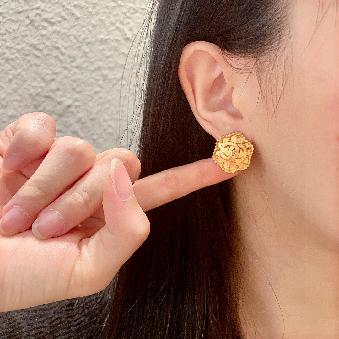 Chanel Interlocking C Stud Earrings - album image 2