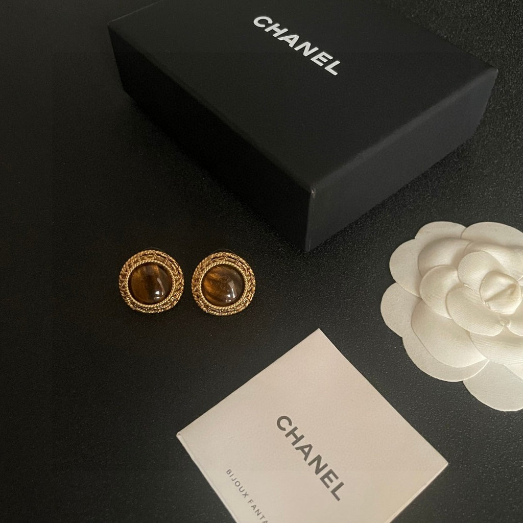 Chanel Interlocking C Stud Earrings - album image 5