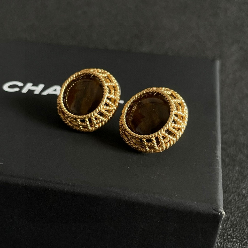 Chanel Interlocking C Stud Earrings - album image 8