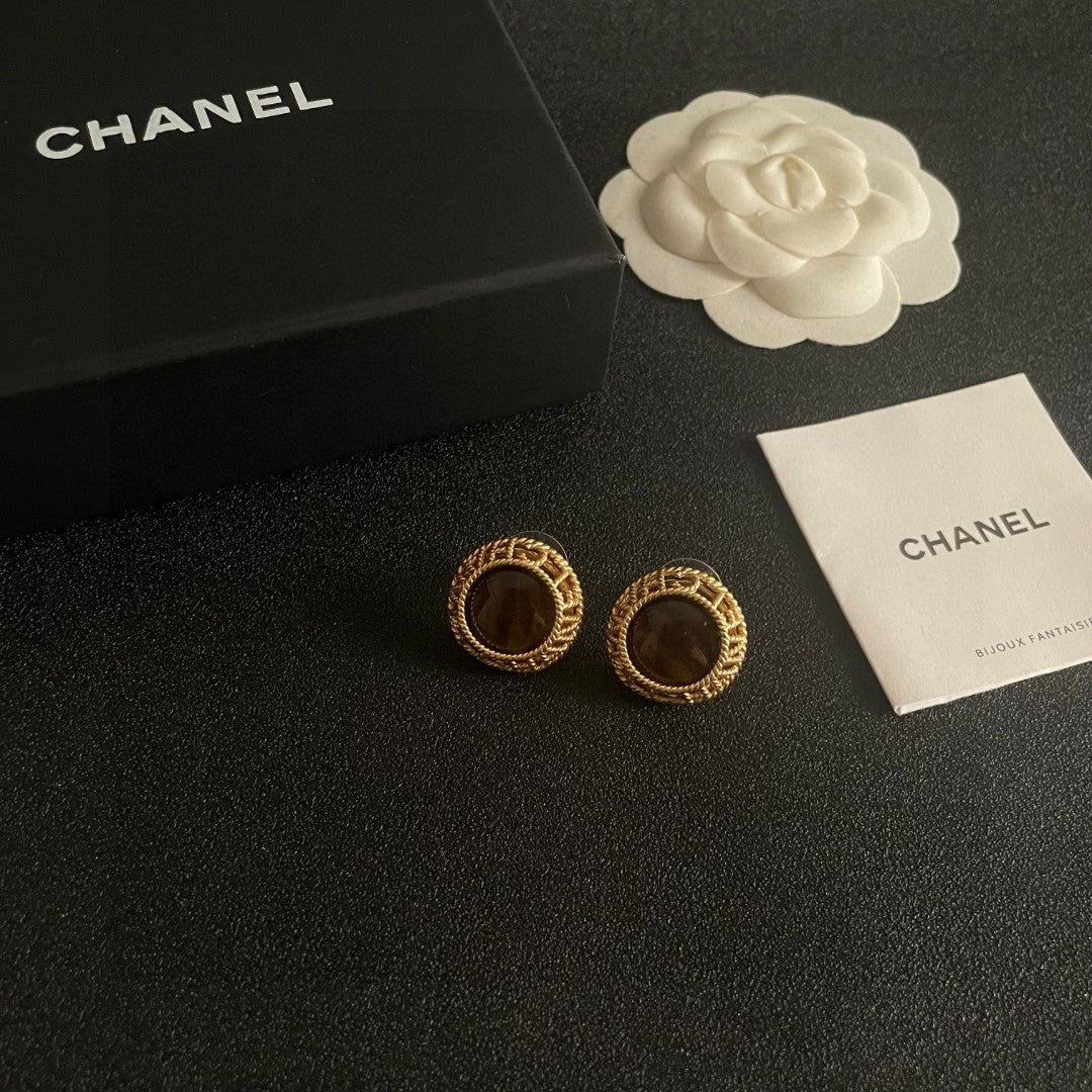 Chanel Interlocking C Stud Earrings - album image 6