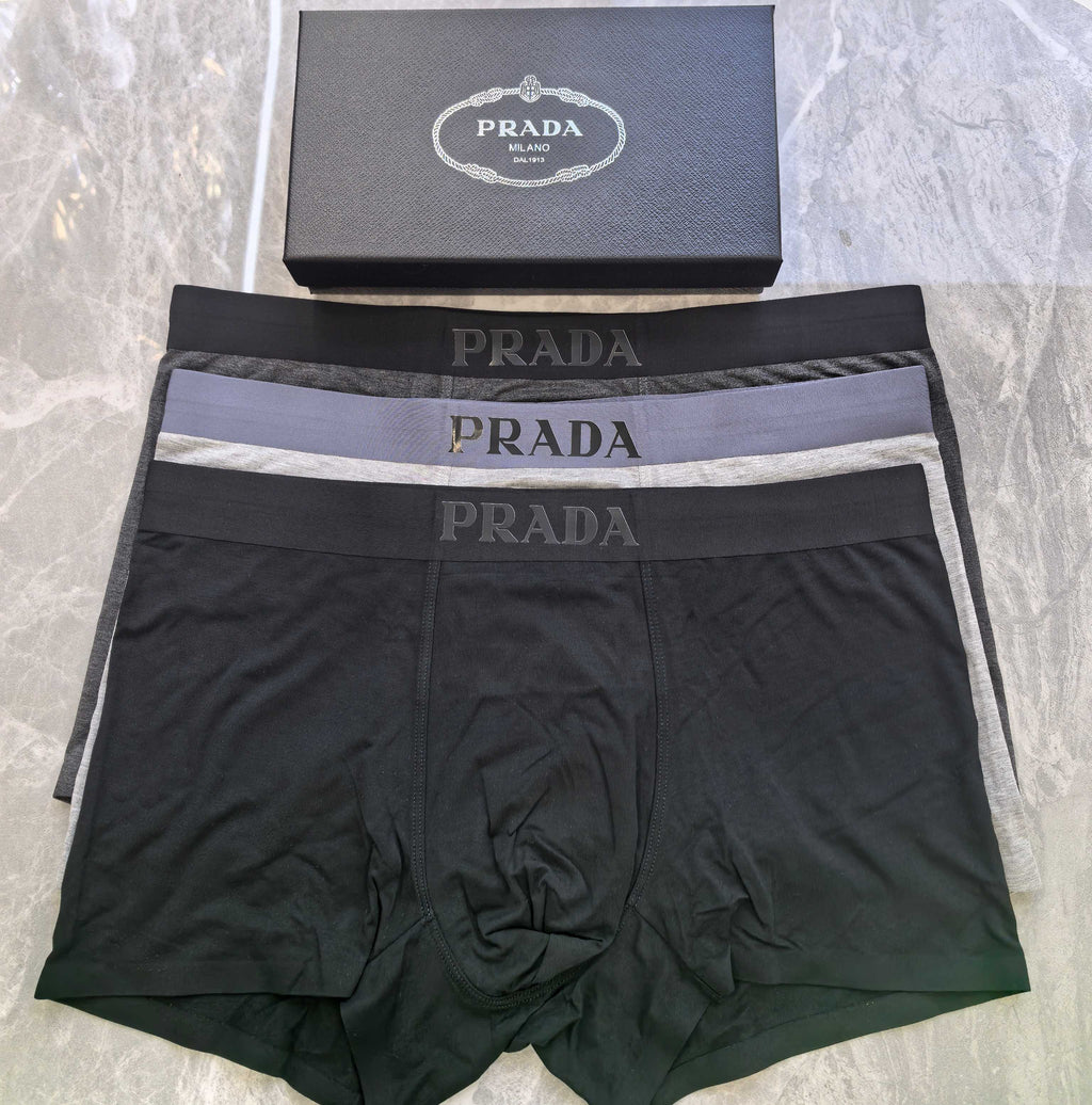 Prada contrast lettered waist boxer briefs - view 2